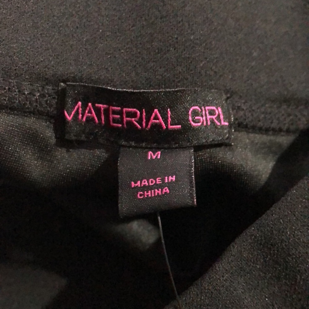 NEW Material Girl Flare Boot Leg Pull On Dress Pants Leggings, Size Medium Black - Picture 4 of 6